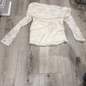 Abercrombie & Fitch Cream Lace Top